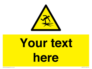 Custom warning thin ice